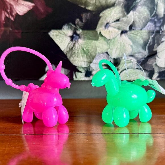 2 for $30 SALE - 2pc BBW PocketBac Holders Pink Unicorn, & Dino Balloon Animals - Picture 1 of 5